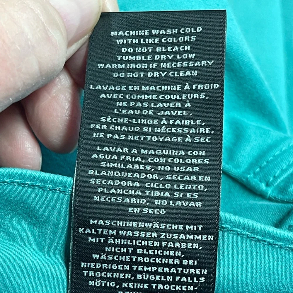 J Brand Turquoise Skinny Straight Leg Jeans Size 27